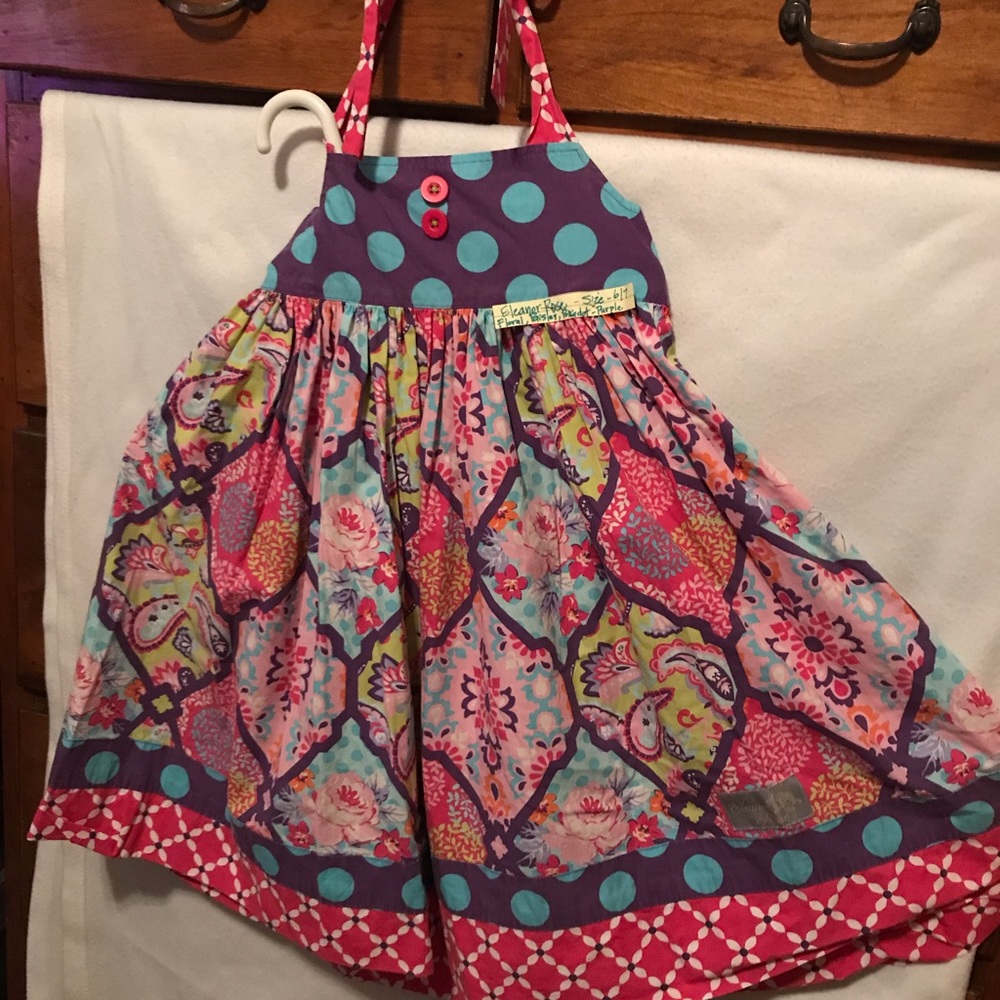 Eleanor Rose Purple Quilted Pattern Dress